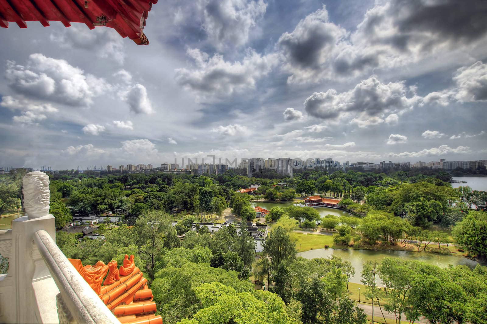 View From Top of Chinese Pagoda by Davidgn