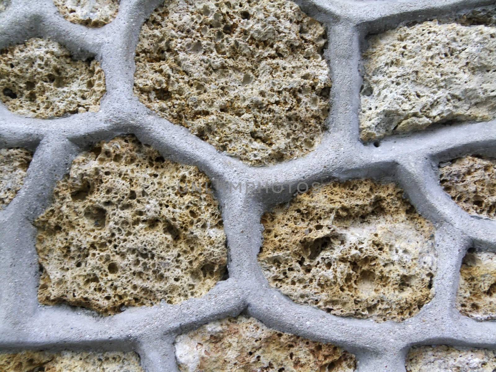 Close-up of a stonewall - outdoor shot