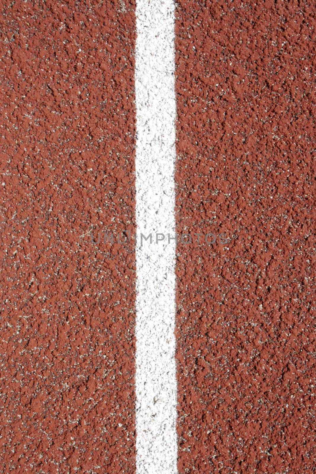 Close-up of a rubber track - outdoor shot