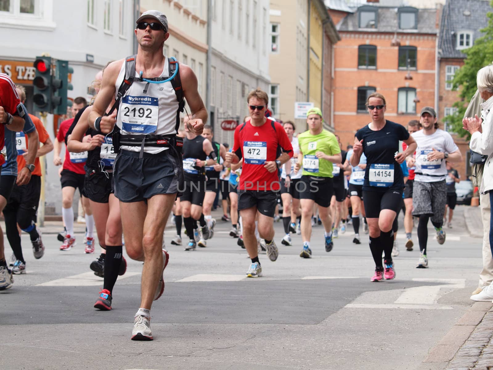 COPENHAGEN - MAY 21: More than 12,000 runners from 40 countries participate in the yearly Copenhagen Marathon. It covers a 42- kilometre route mostly within the city centre in Copenhagen, Denmark.