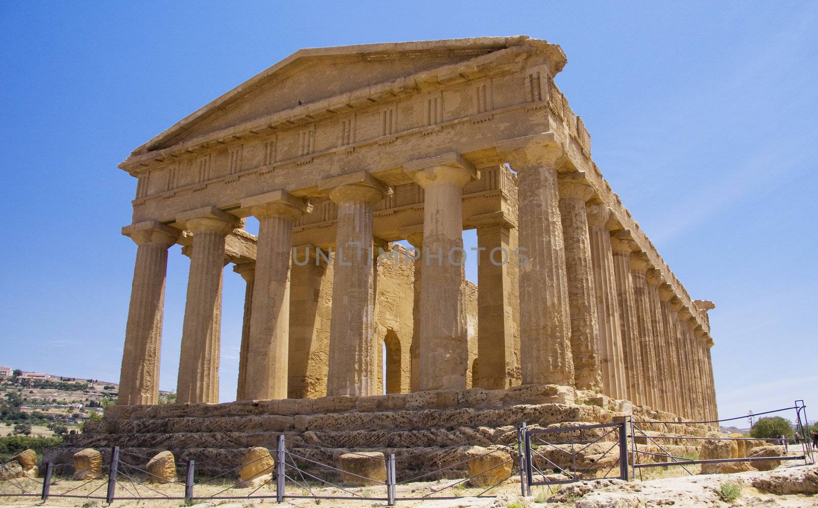 Valley of the temples are Greek style ruins at Agrigento in Sicily Italy