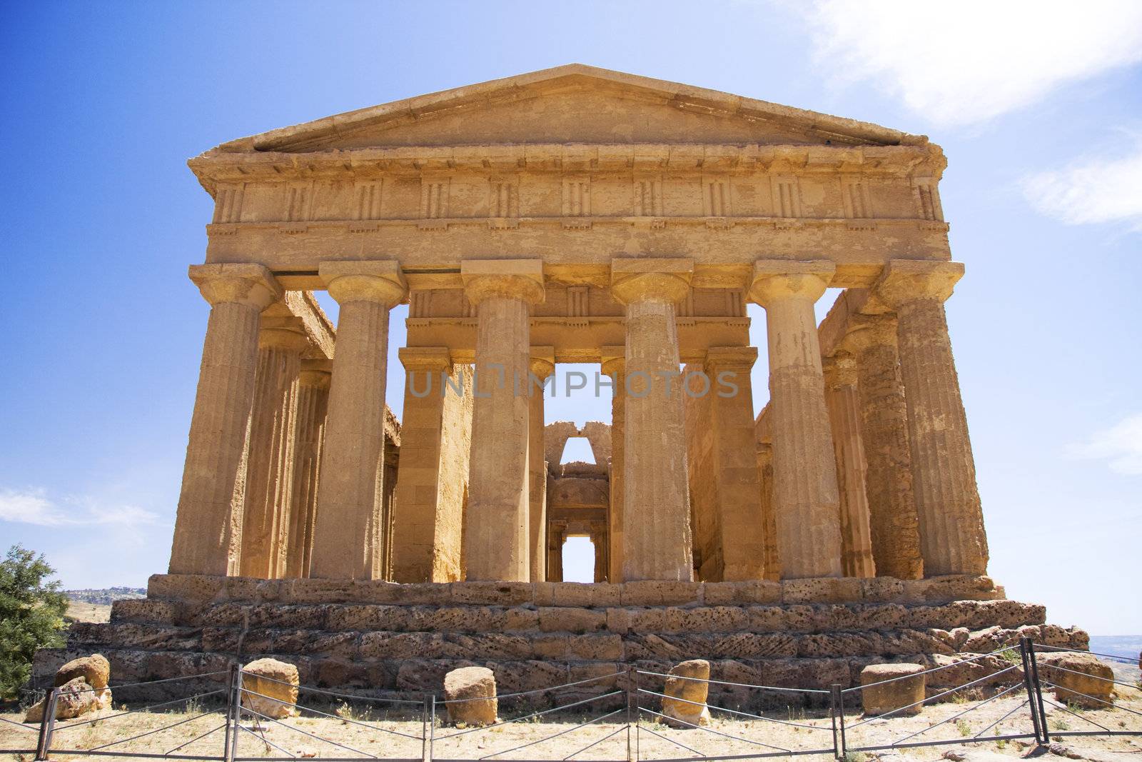 Valley of the temples are Greek style ruins at Agrigento in Sicily Italy