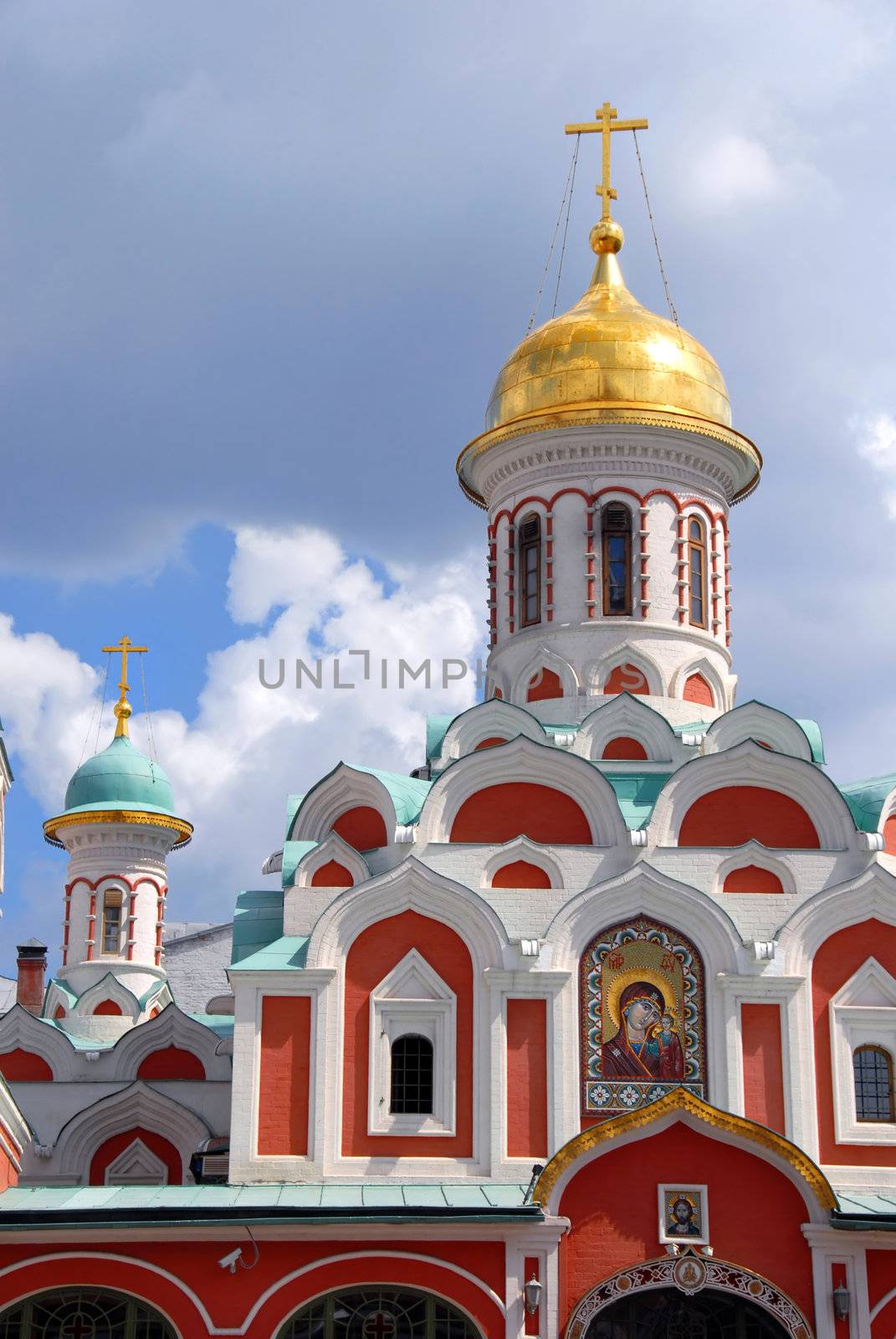 Orthodox church Kazanskaya on Red Square in Moscow, Russia