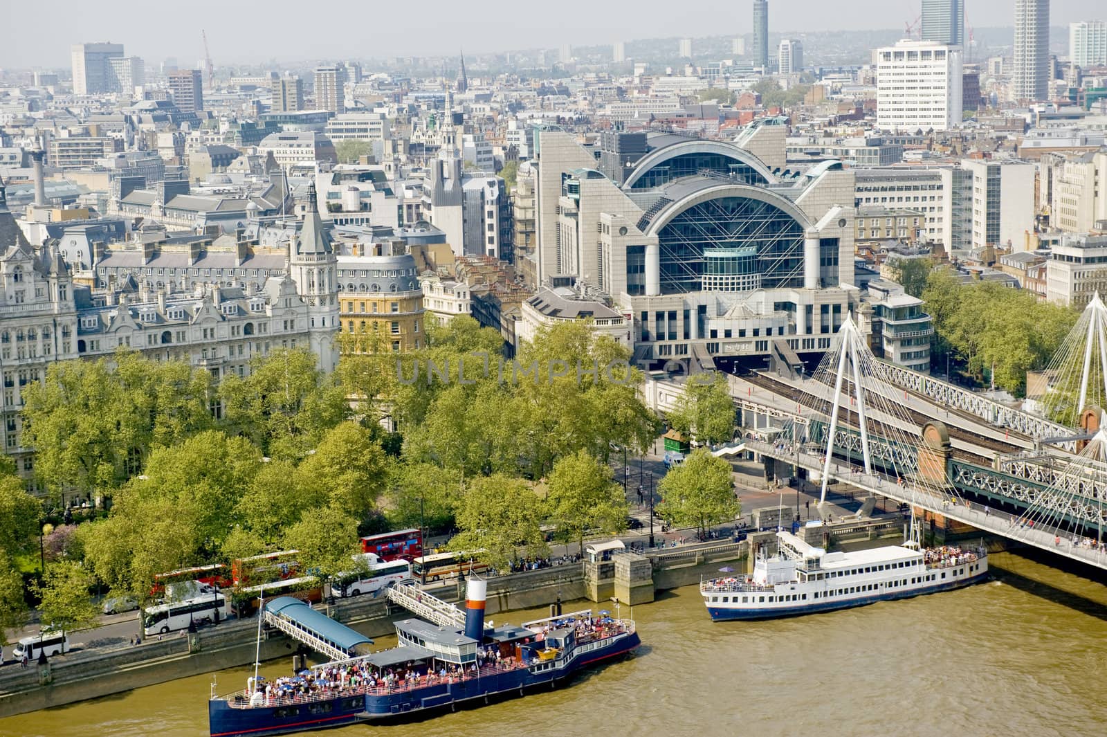 London view from height of the bird's flight 