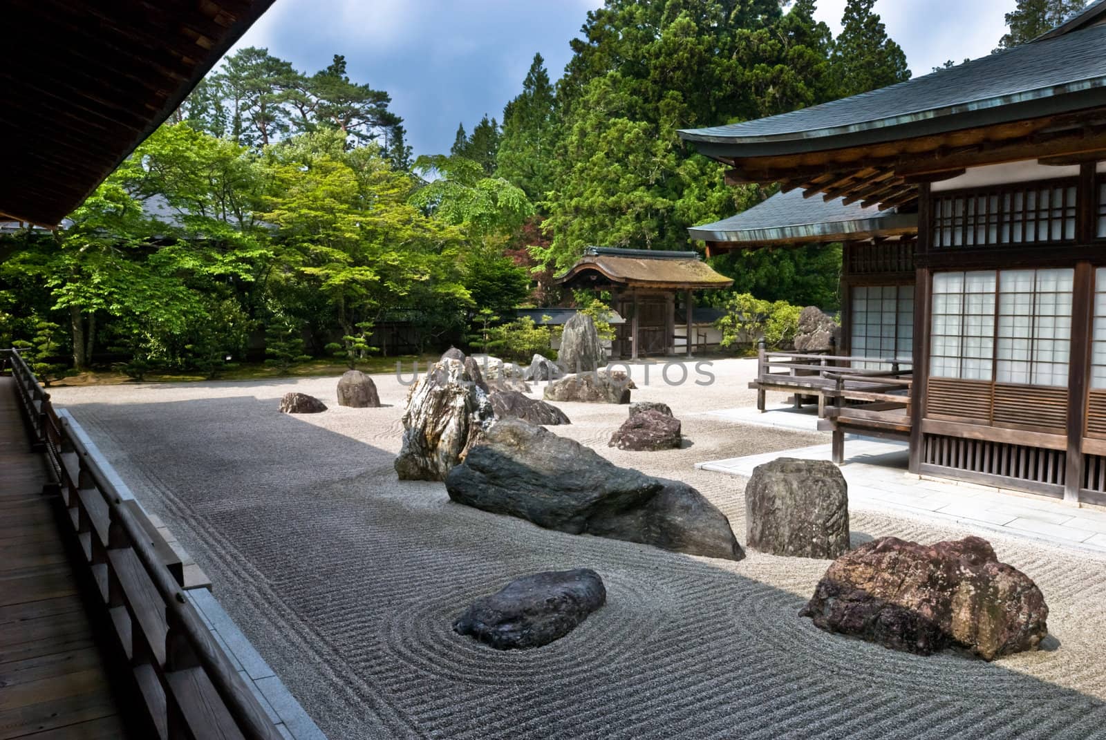 Rock garden in a Buddhist temple in Koya-san, Japan.