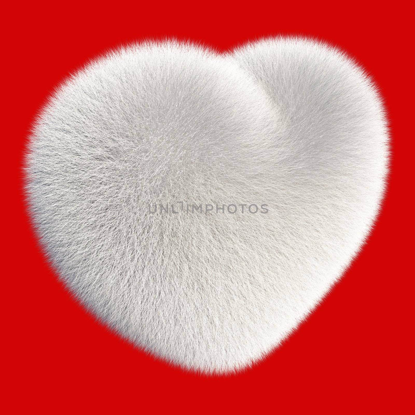 White fur heart by richwolf