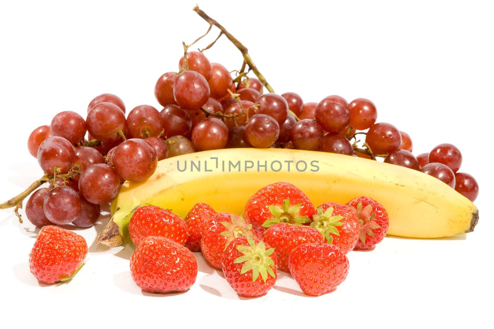 Multi Fruits with Cherrys isolated on white