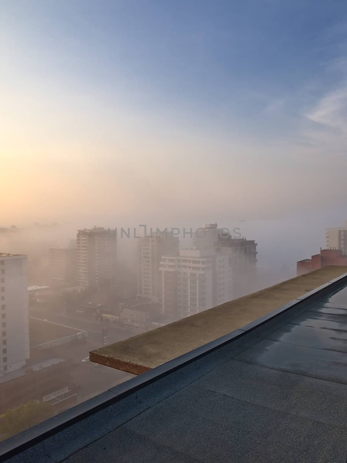 Fog From the Roofs Edge by watamyr
