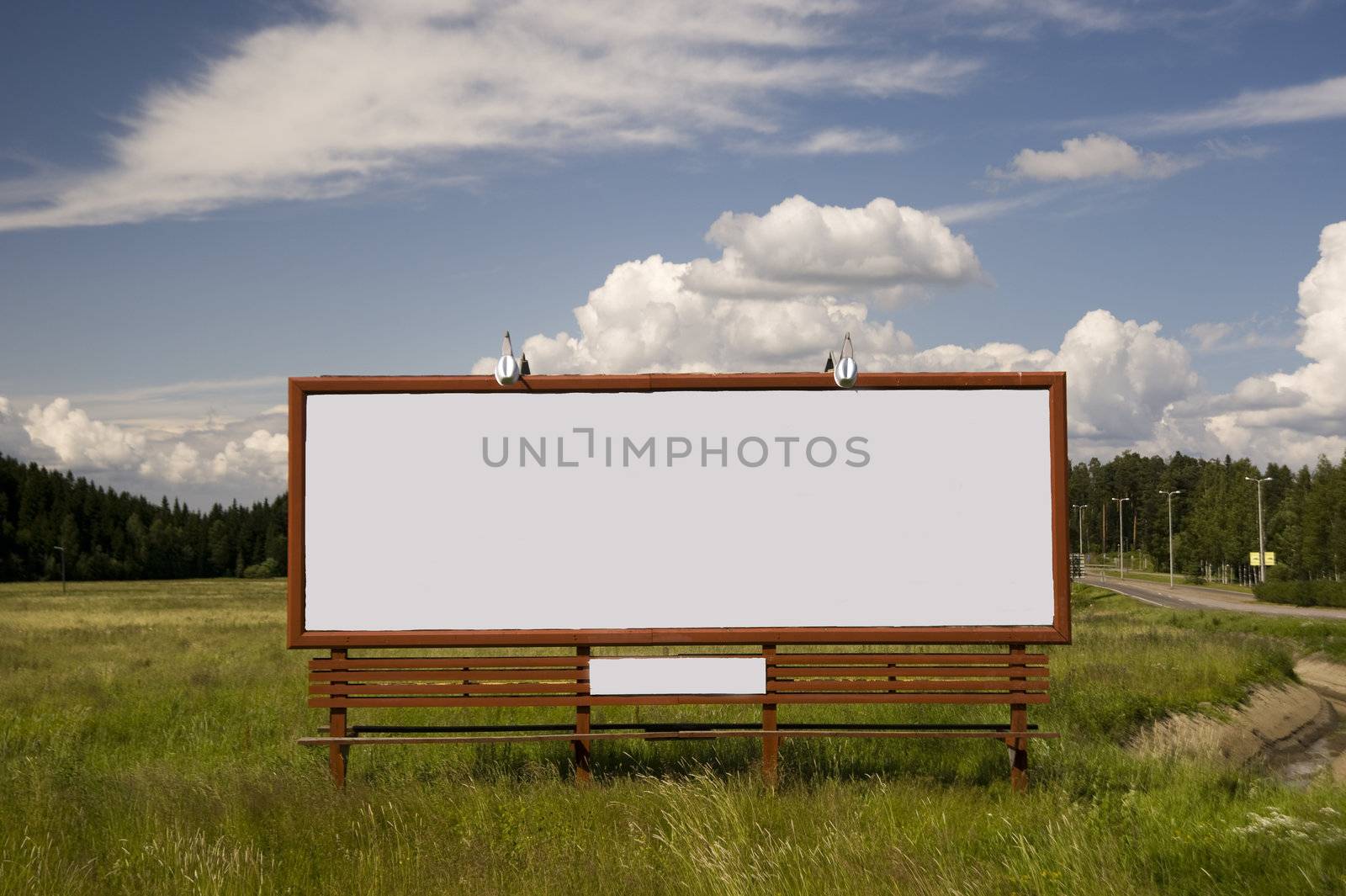 Billboard on the field taken in Finland on July 2009
