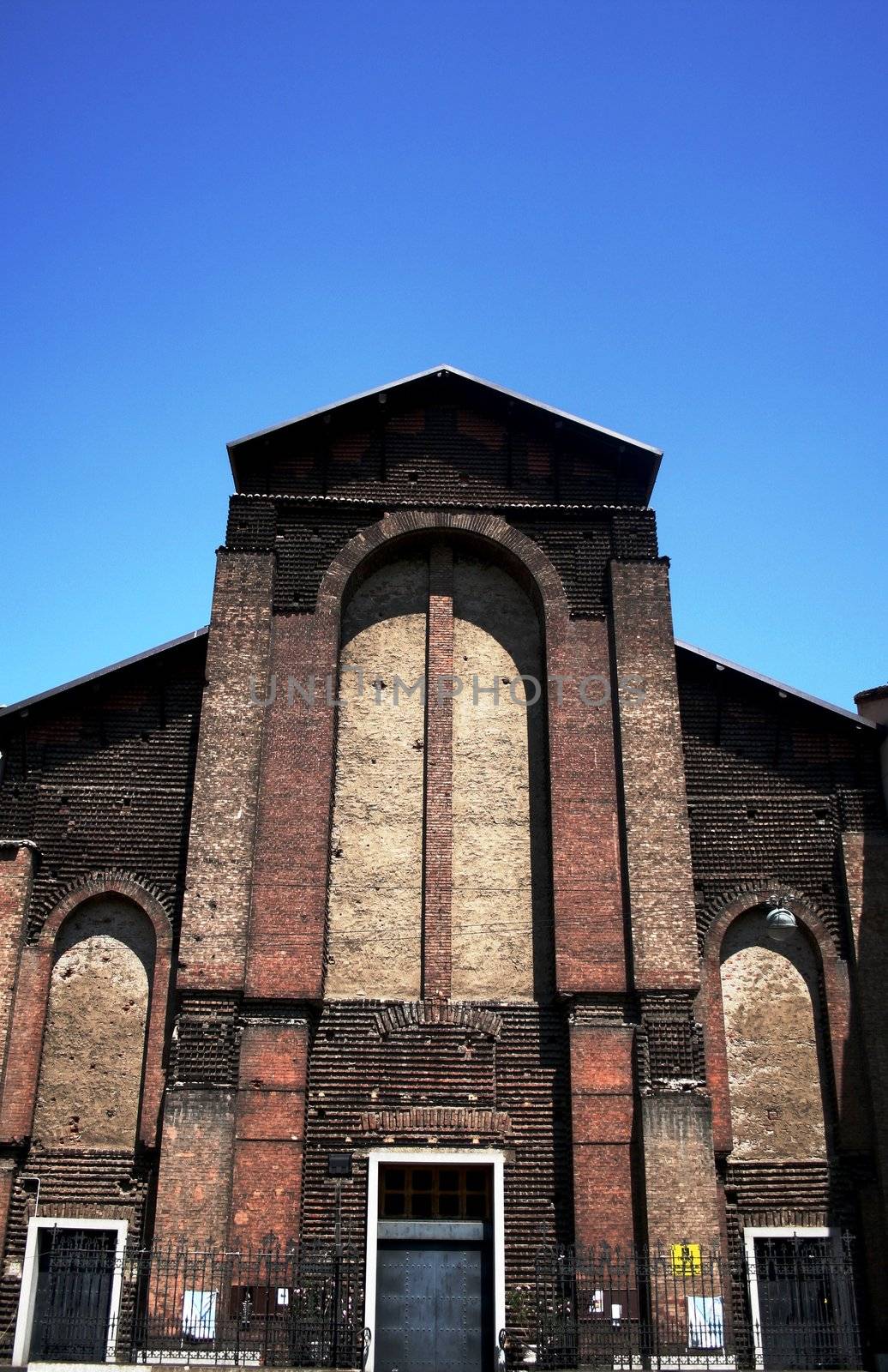 Church facade details, Milan, Italy