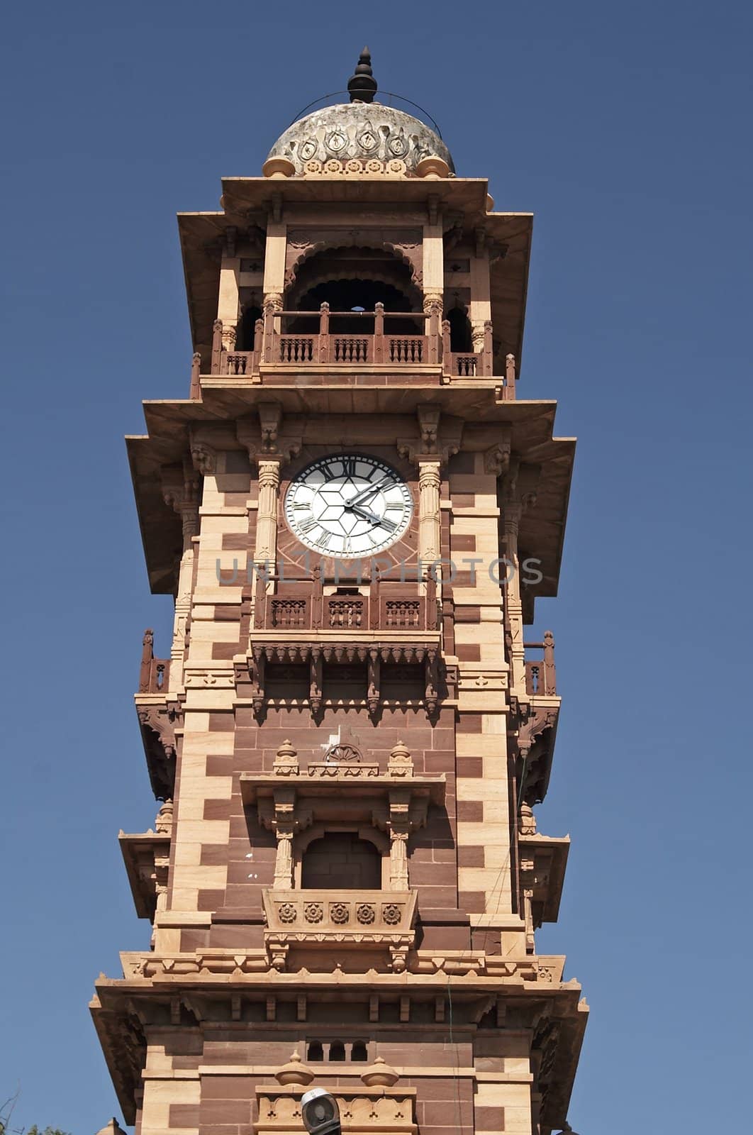 Clock tower in central market square of Jodhpur, India