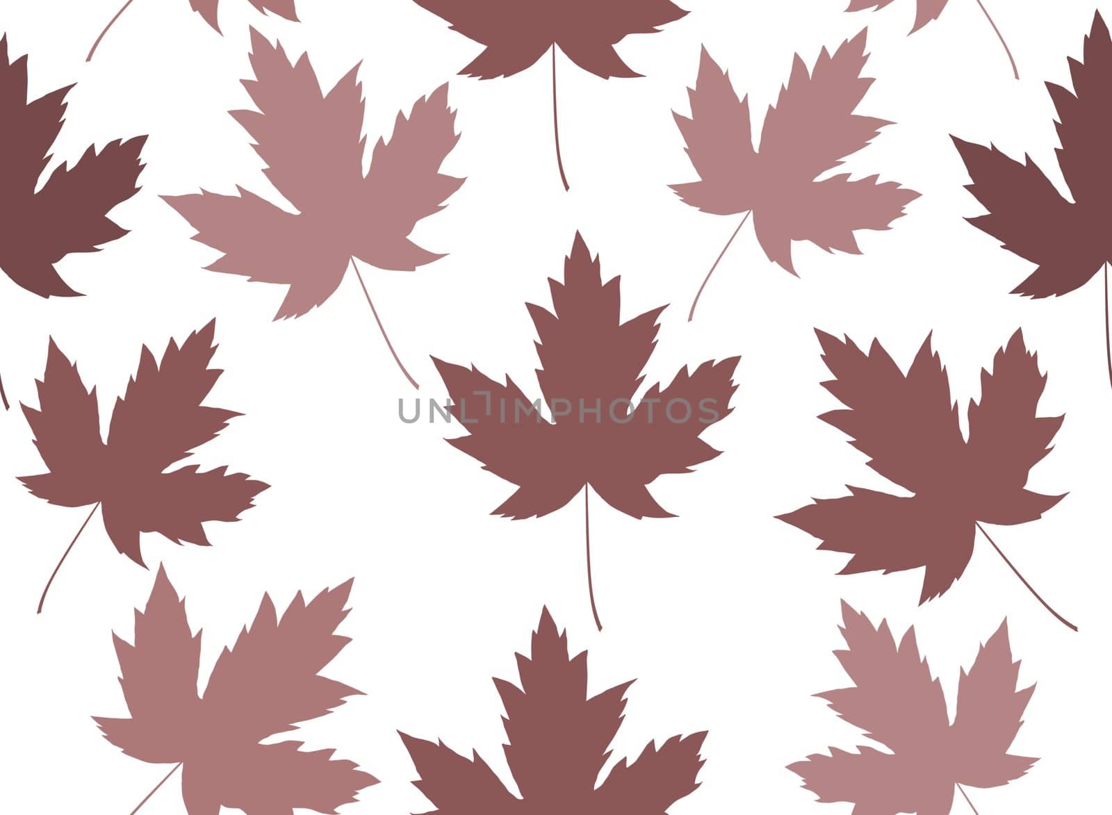 Seamless background made of brown Maple leaves
