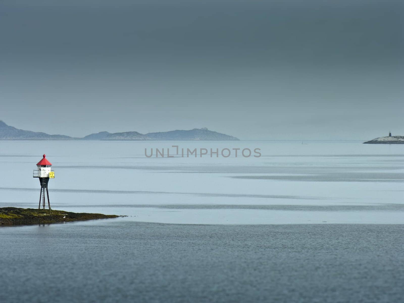Land marker bouy in norway sea by rigamondis