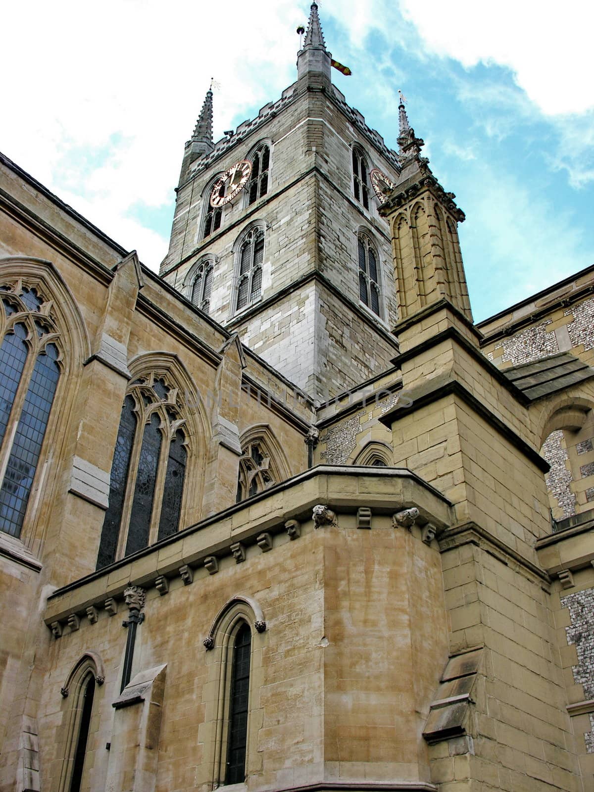 St Paul back cathedral tower in london