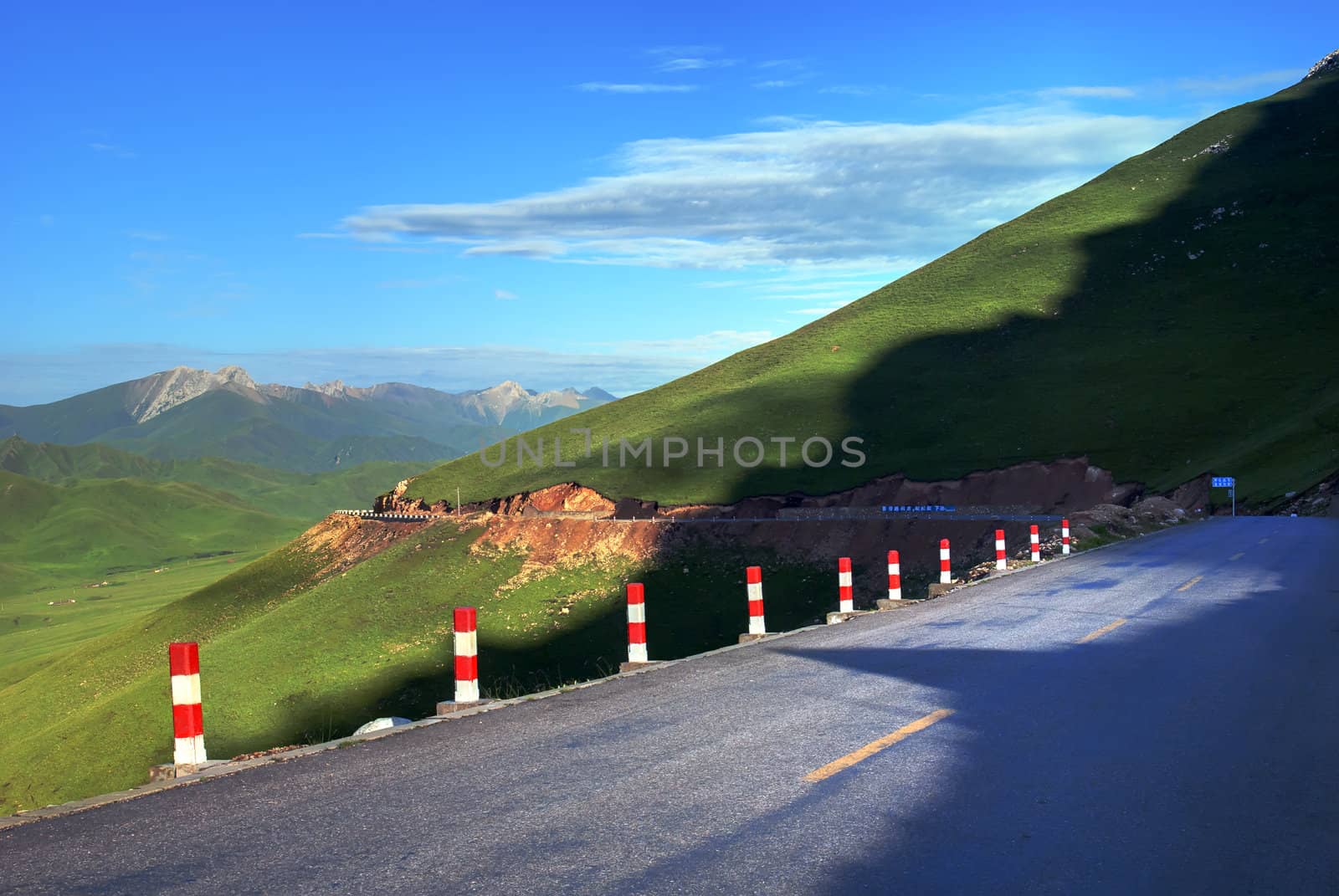 Taken in Gansu Province, China. This  road is leading to the Tibetan-inhabited areas in the mountains
