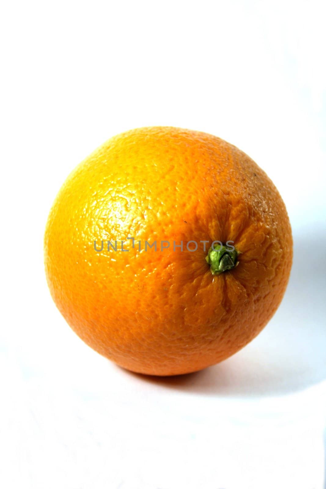 Orange on white background