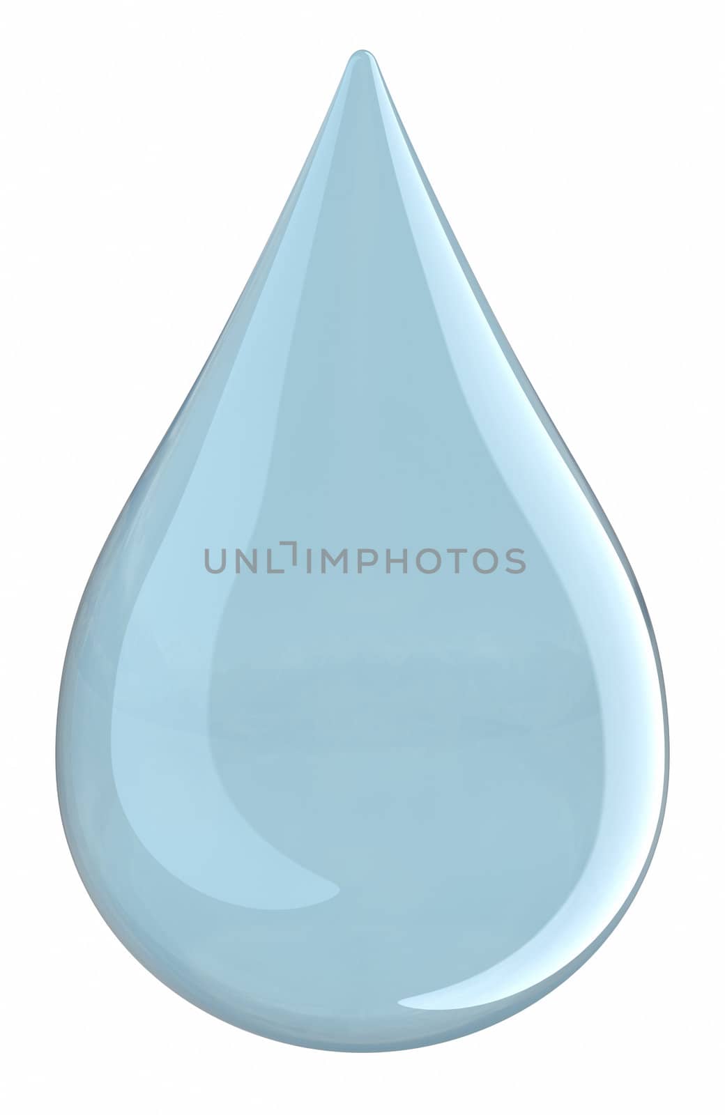 Water droplet. Clipping path included.