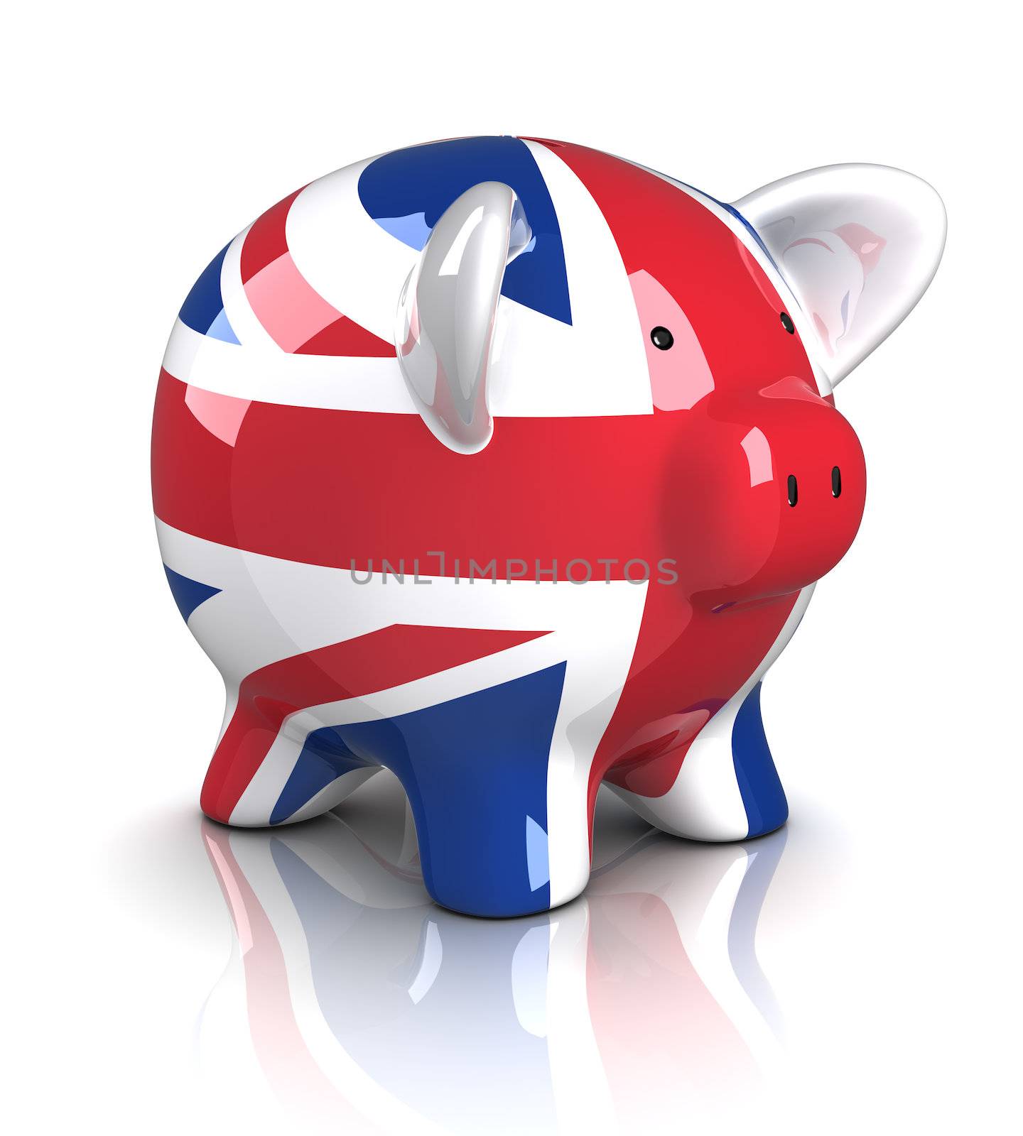 Piggy Bank - UK (Isolated)