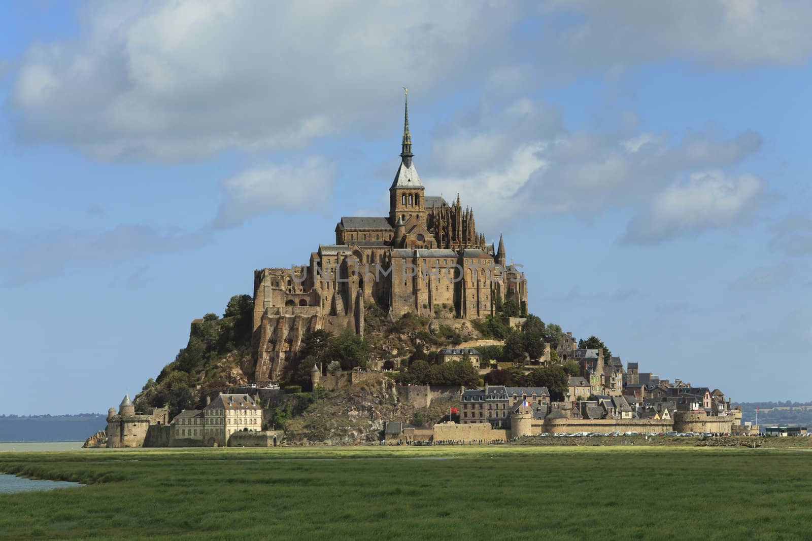 Image of the Monastry from Mountain St.Michel  in France.