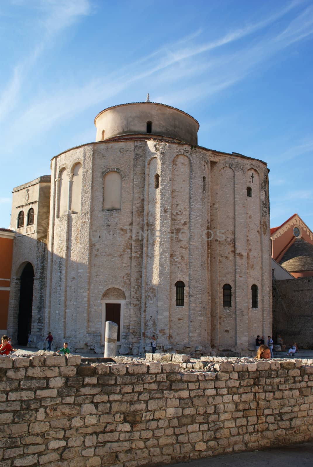 Church of St. Donat's photographed in the Croatian city of Zadar.