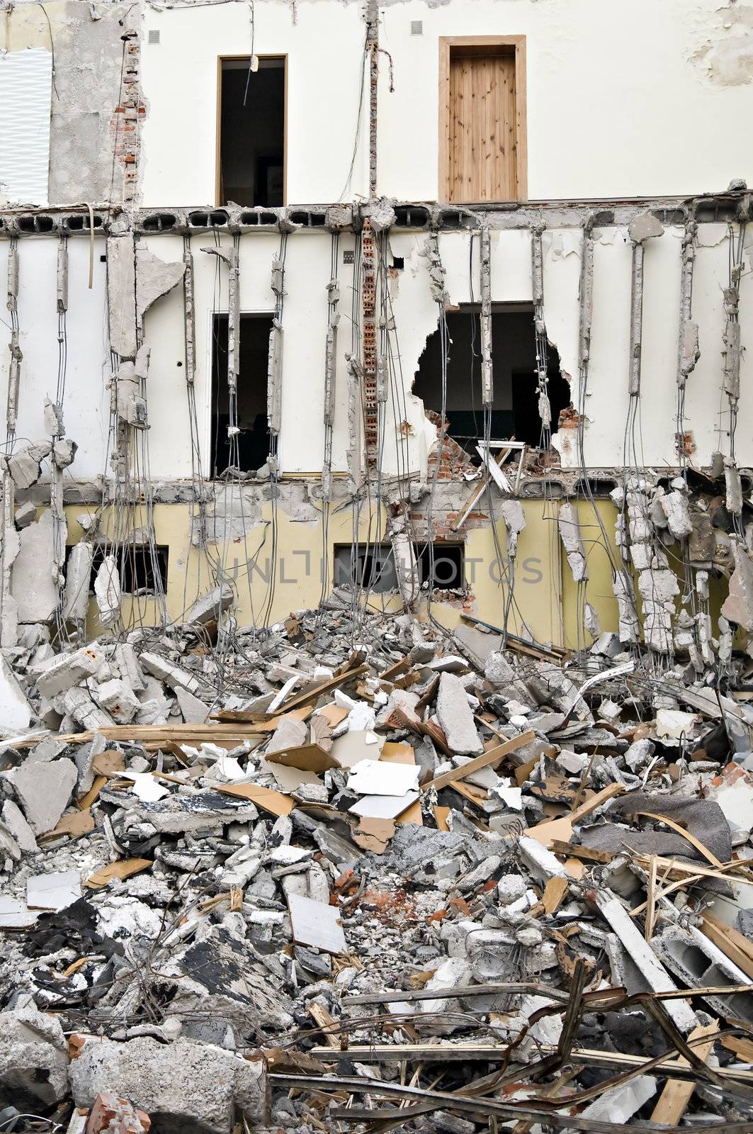 Destroyed building, debris. Series by DK1vision