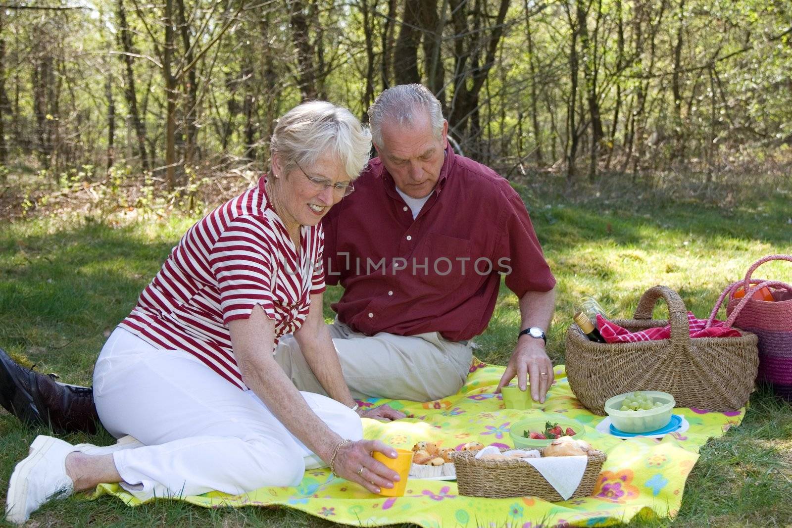 Elderly couple pic-nic by Fotosmurf
