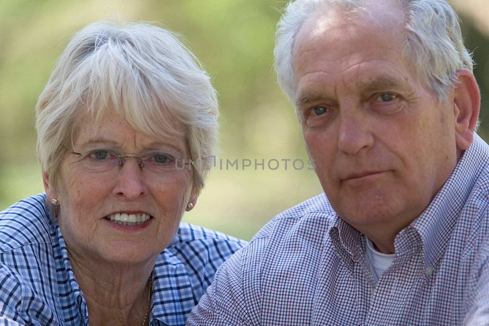 Senior couple (focus on woman, shallow dof)