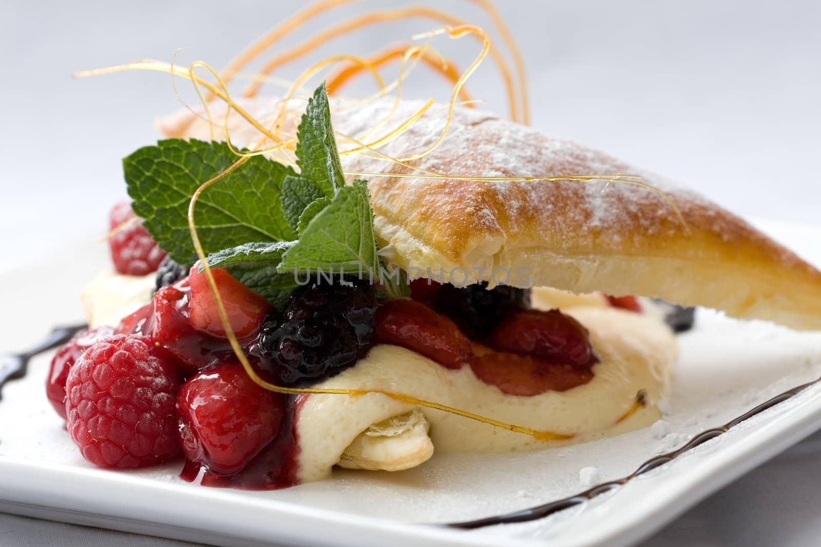  Delicious pastry dessert filled with fruit