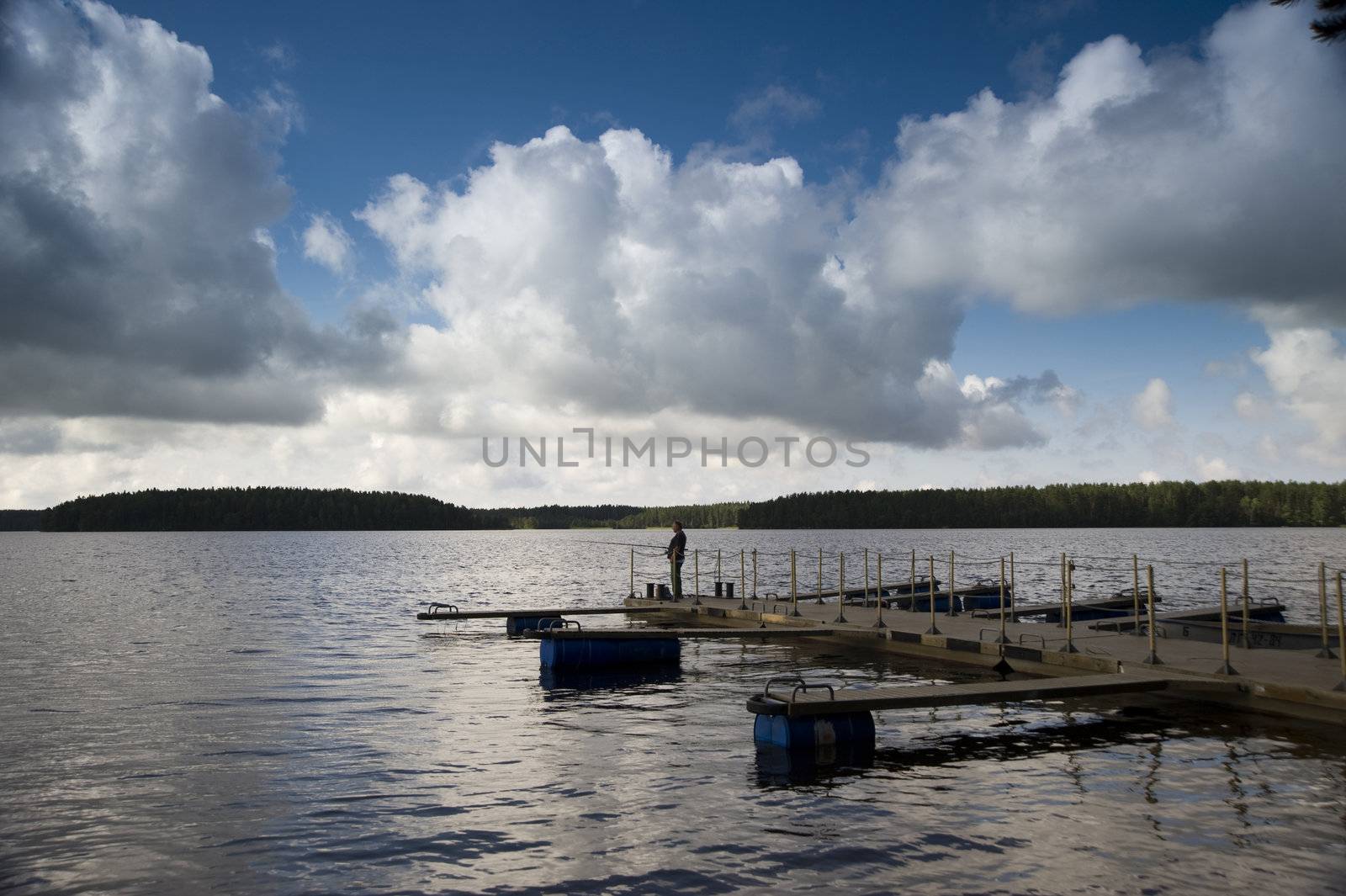 Clouds over lake taken near Sankt Petersburg Russia