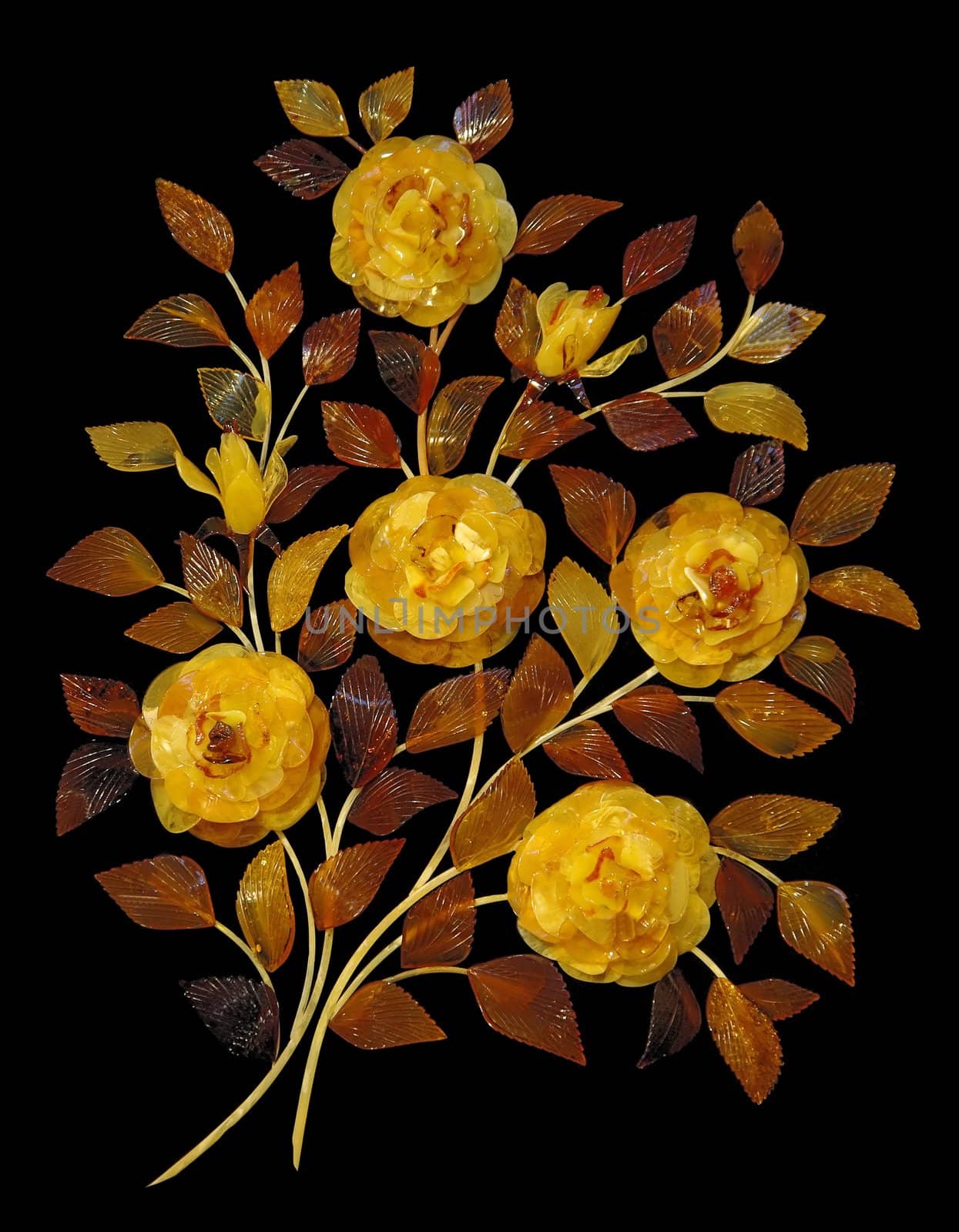 Bouquet of roses made of amber by Vitamin