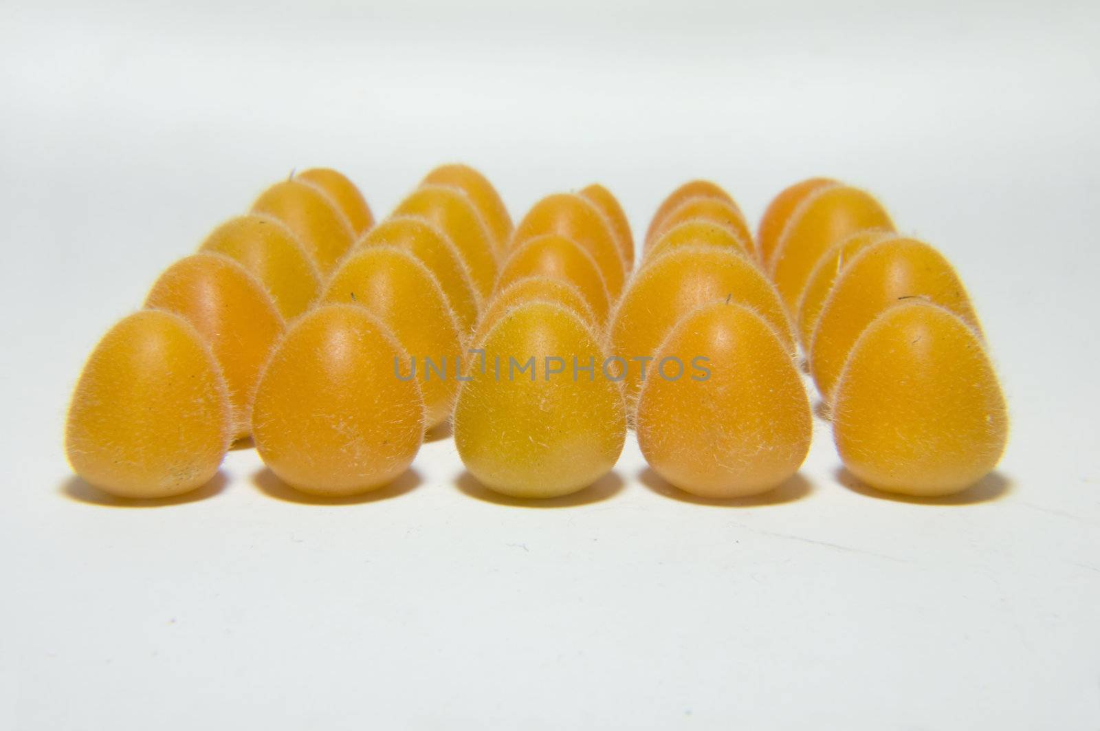 brasilian suede peach isolated on white background