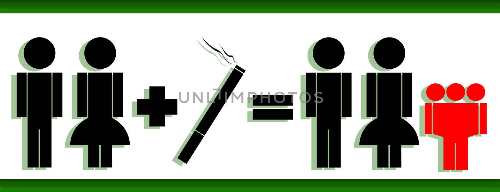 antismoking sign - symol on white background