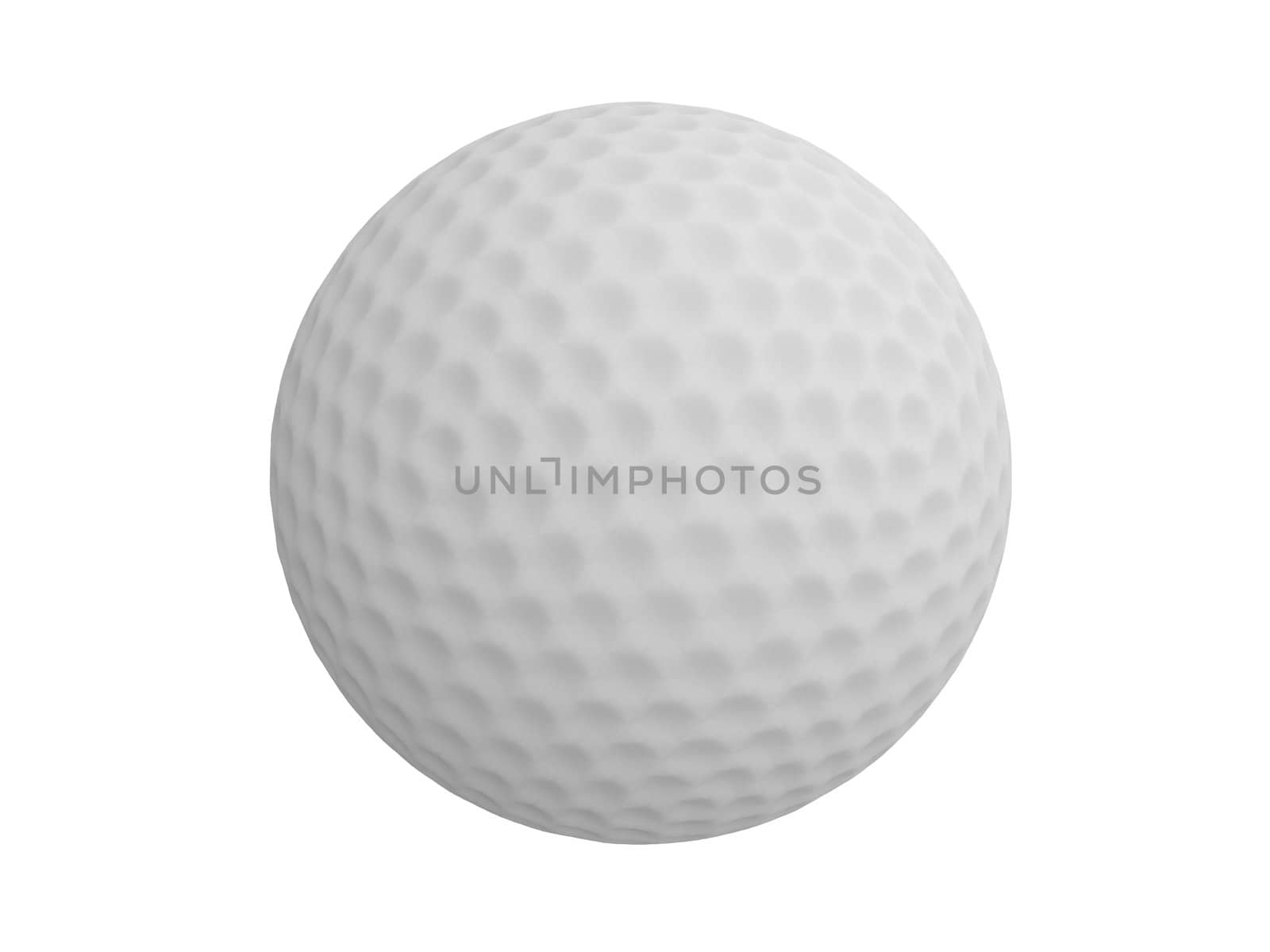 3d rendered golf ball white background