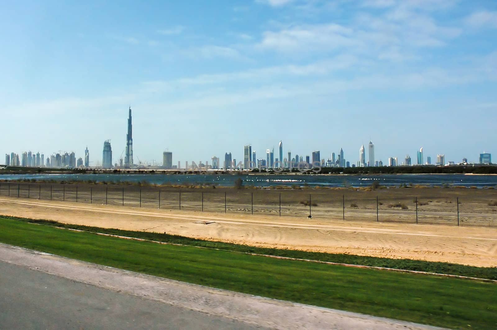 Dubai's cityscape with world's tallest building, Burj Dubai - 818m 162 flors