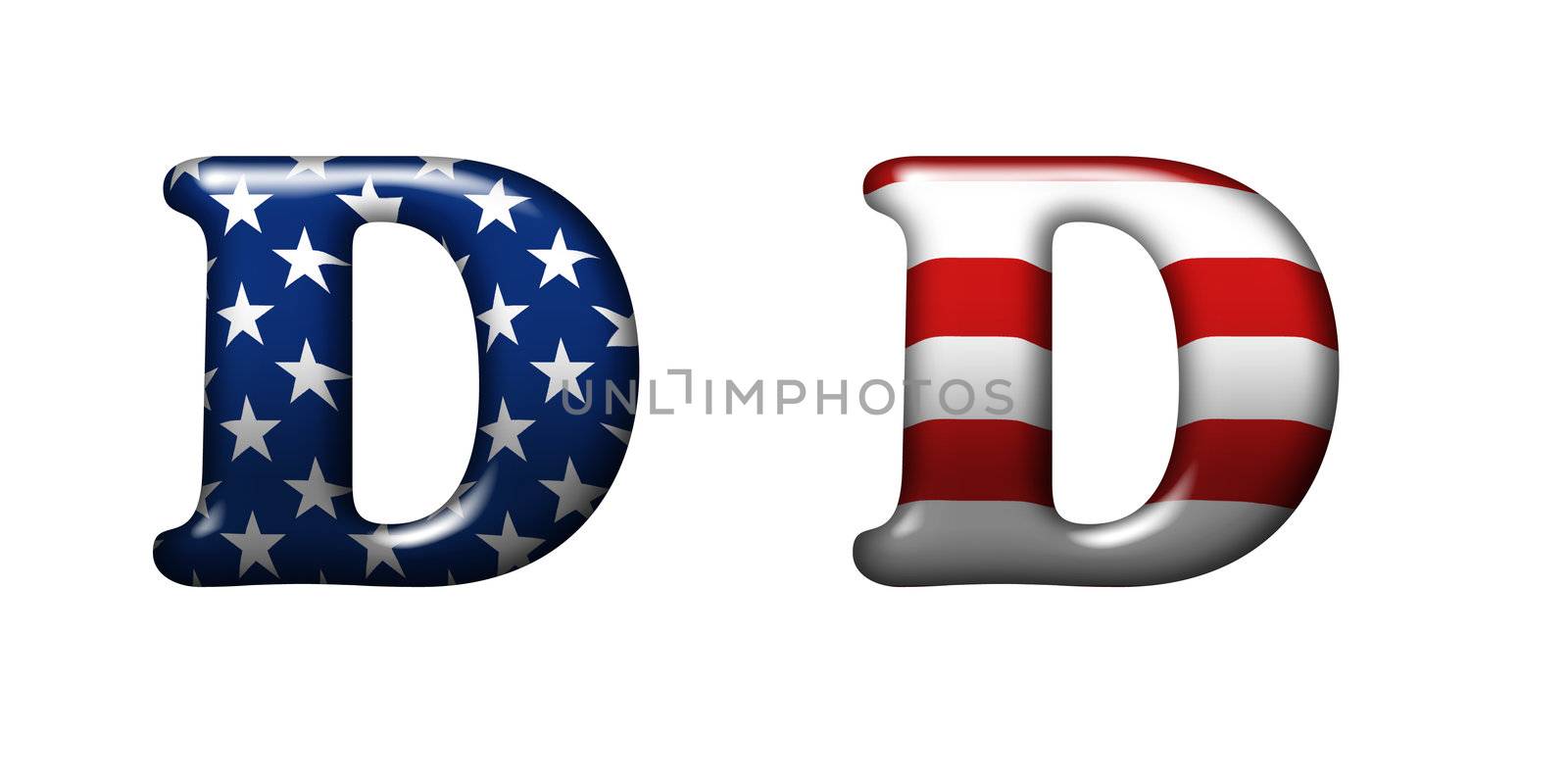 Exclusive collection letters with american stars and stripes by mozzyb