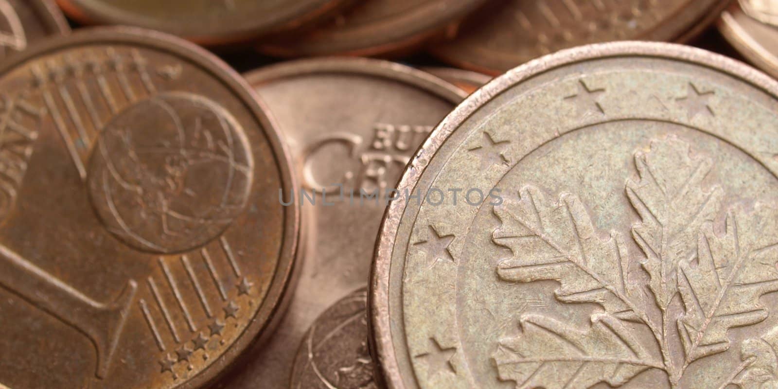 Euro coins background by claudiodivizia