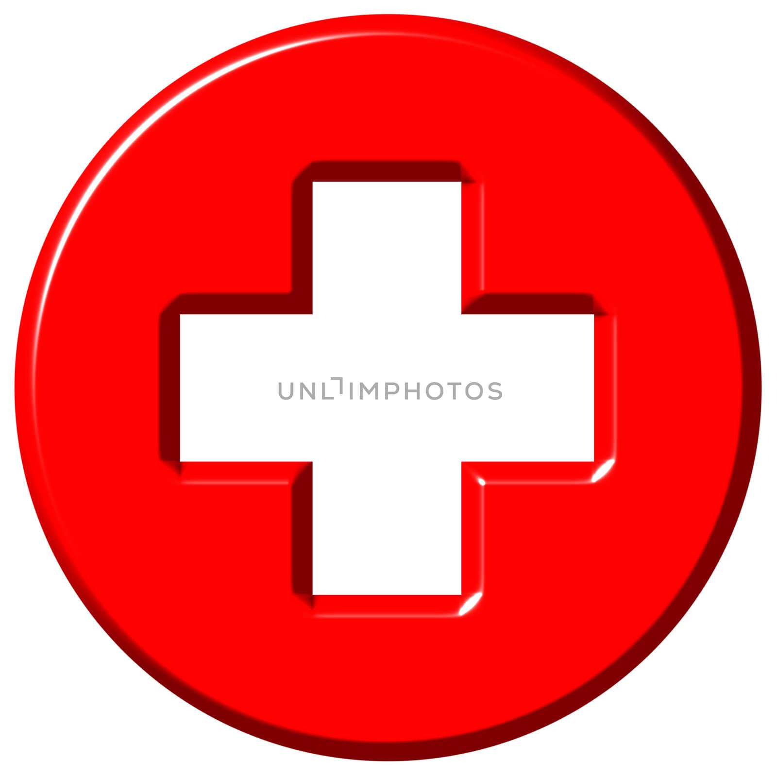 3d medical sign isolated in white