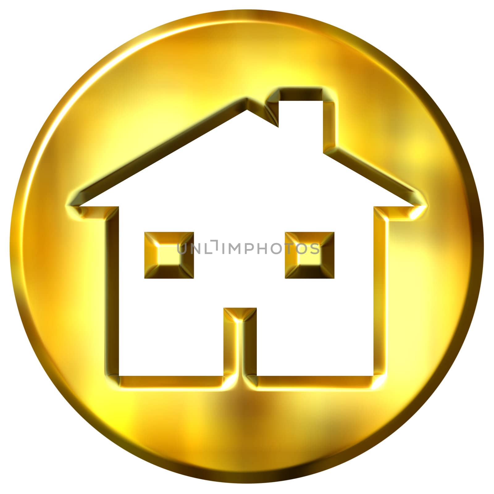 3D Golden Home Sign by Georgios