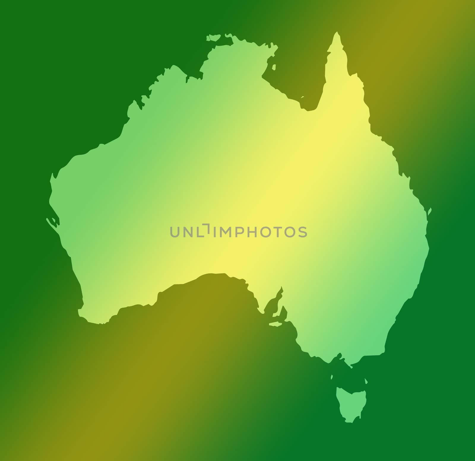 Map of Australia Illustration