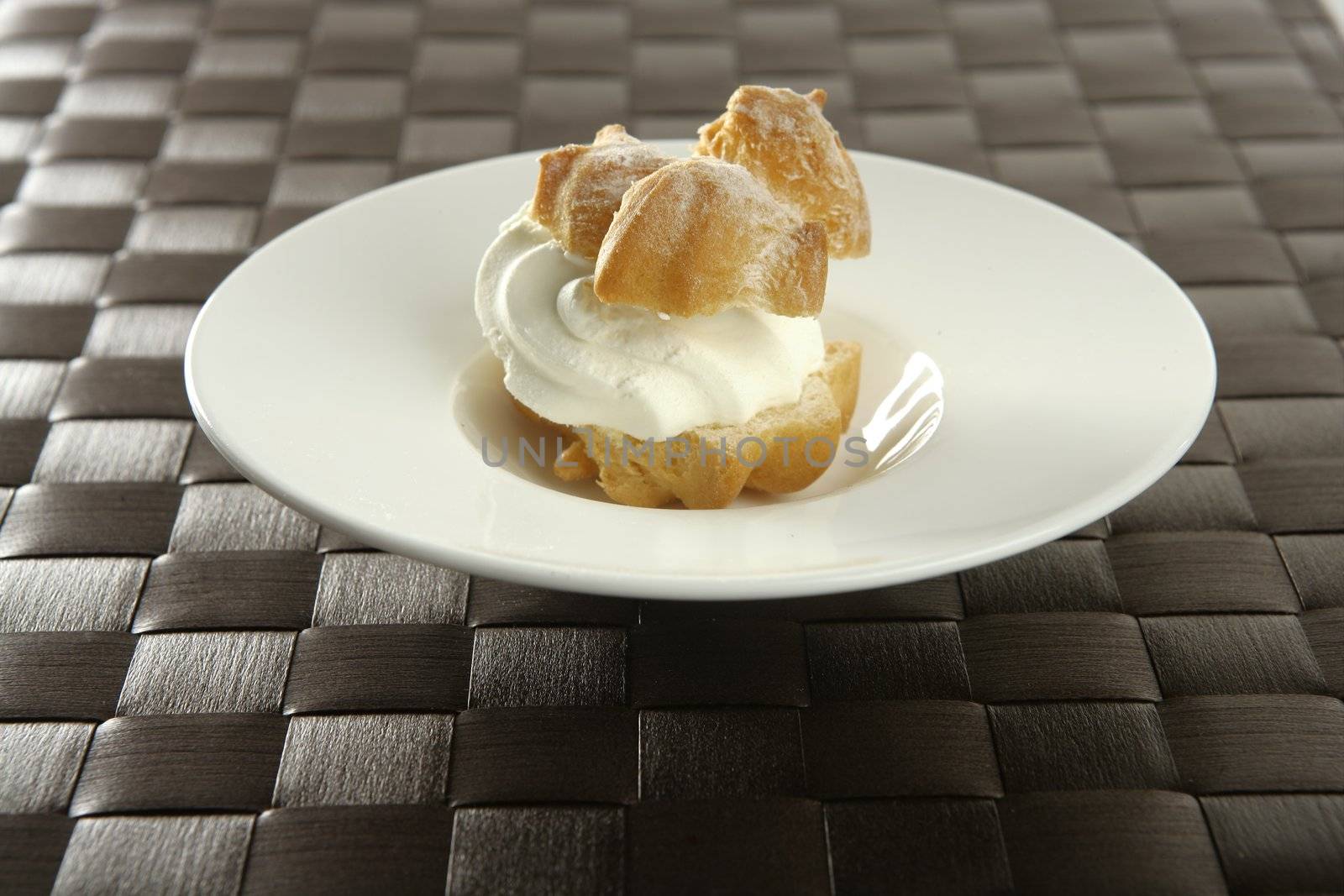 Delicious cream puff cake dessert