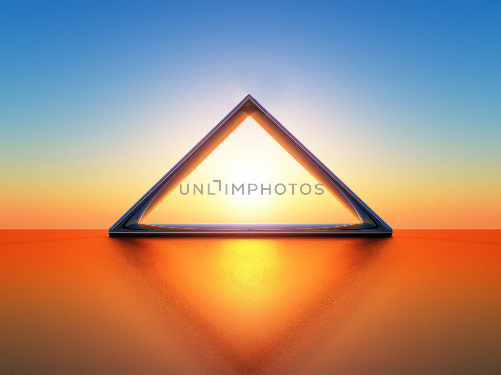 a 3d illustration of a triangle