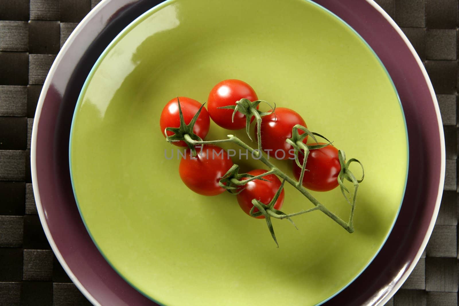 Red cherry tomatoes branch by lunamarina