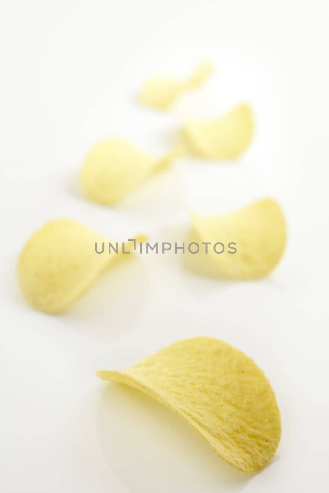 Potato salted chips slices by lunamarina