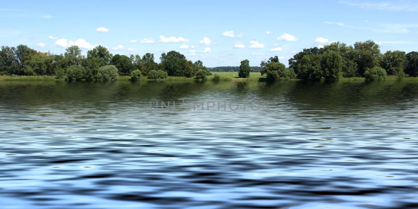 View of River Elbe in Dessau, Germany