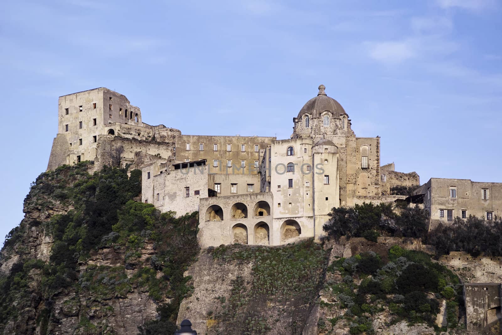 ITALY, Campania, Ischia island, Ischia Ponte, Castel S.Angelo (aragon fortress)