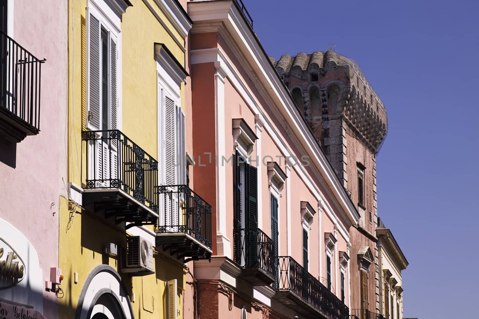 ITALY, Campania, Ischia island, Forio, old builgings