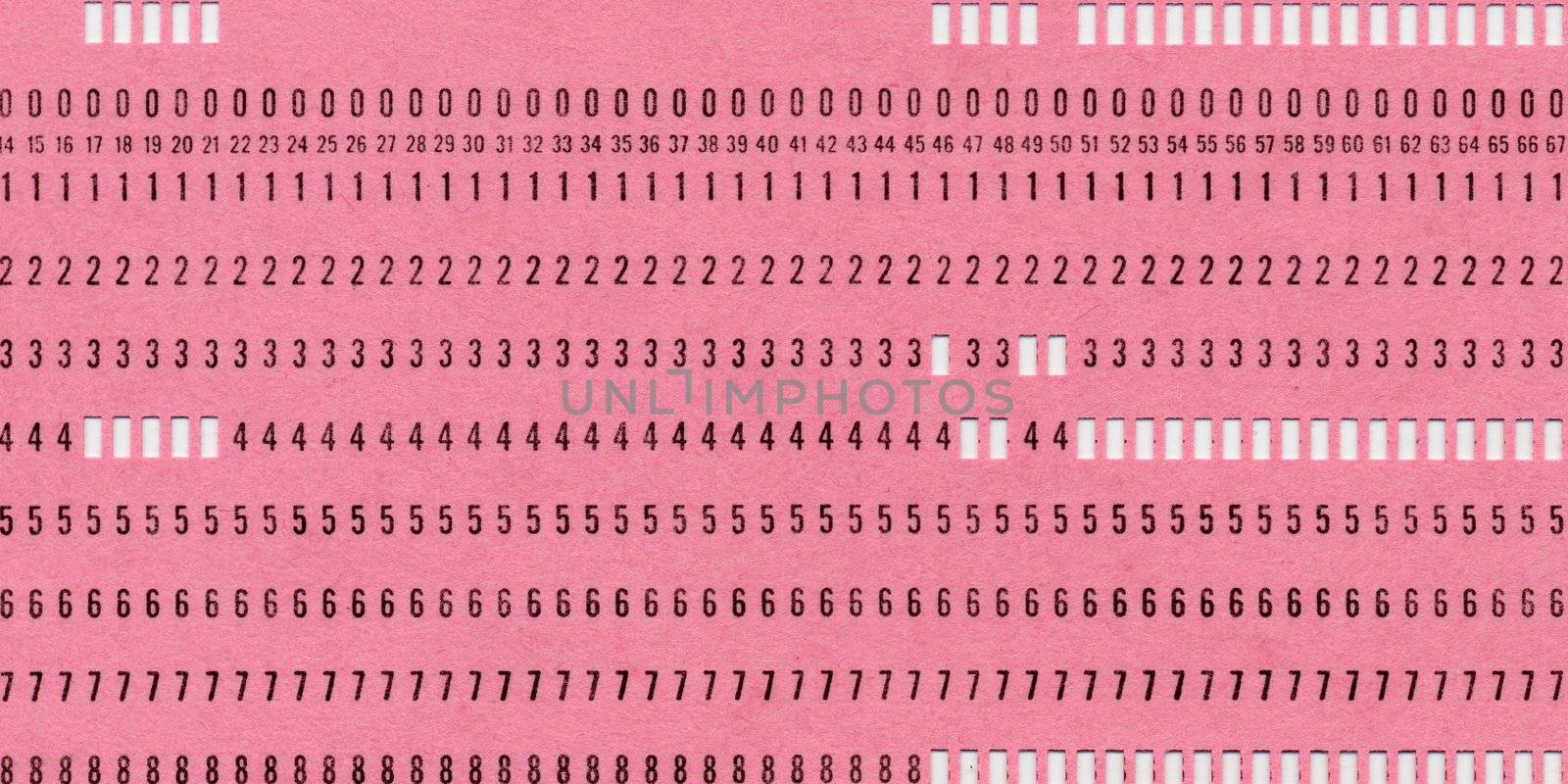 Vintage punched card for computer data storage