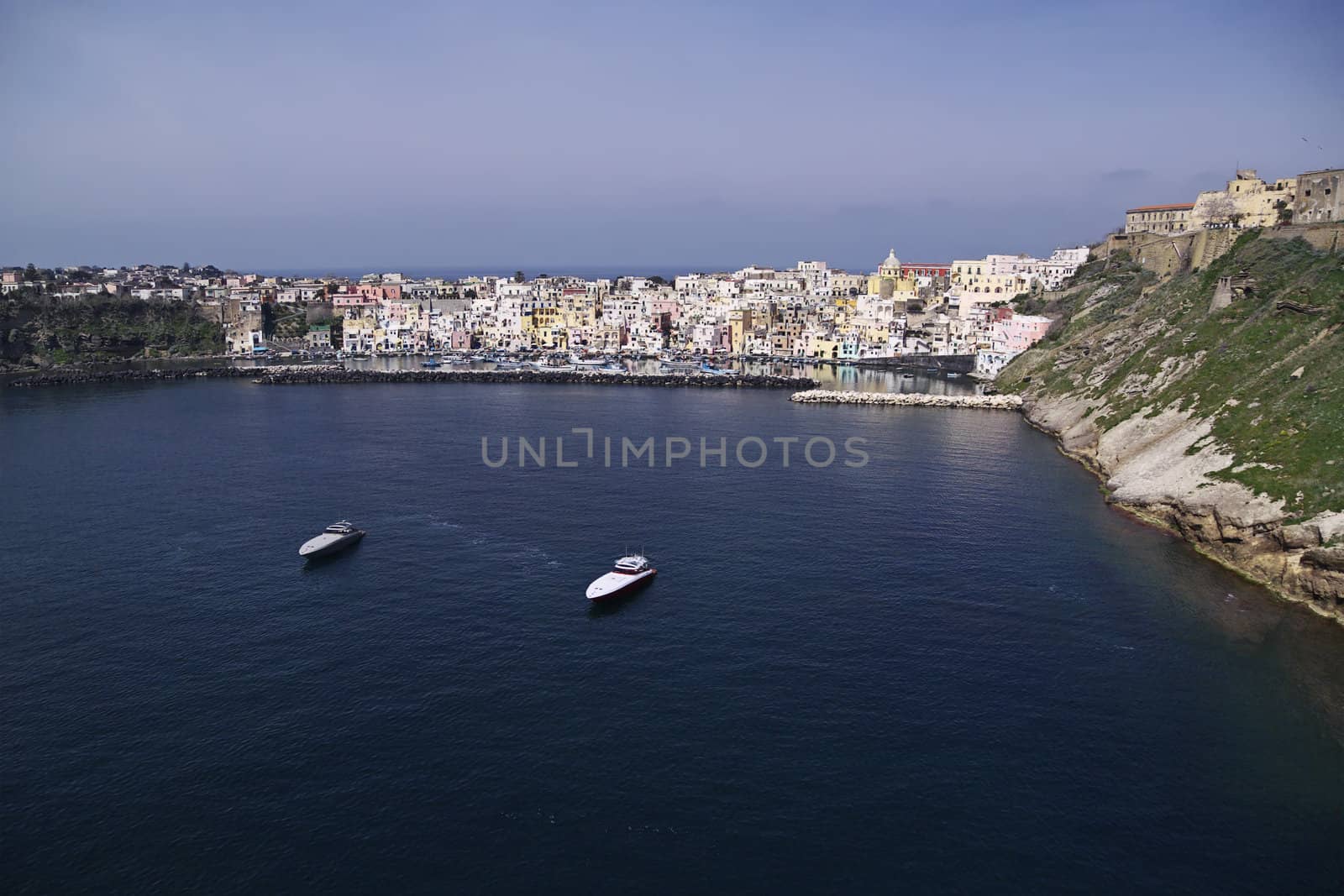 ITALY, Campania, Procica island, aerial view