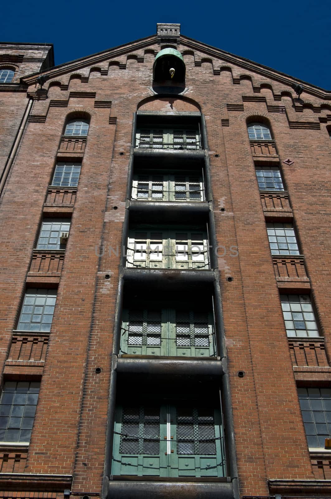 detail of the old Speicherstadt in the harbor of Hamburg