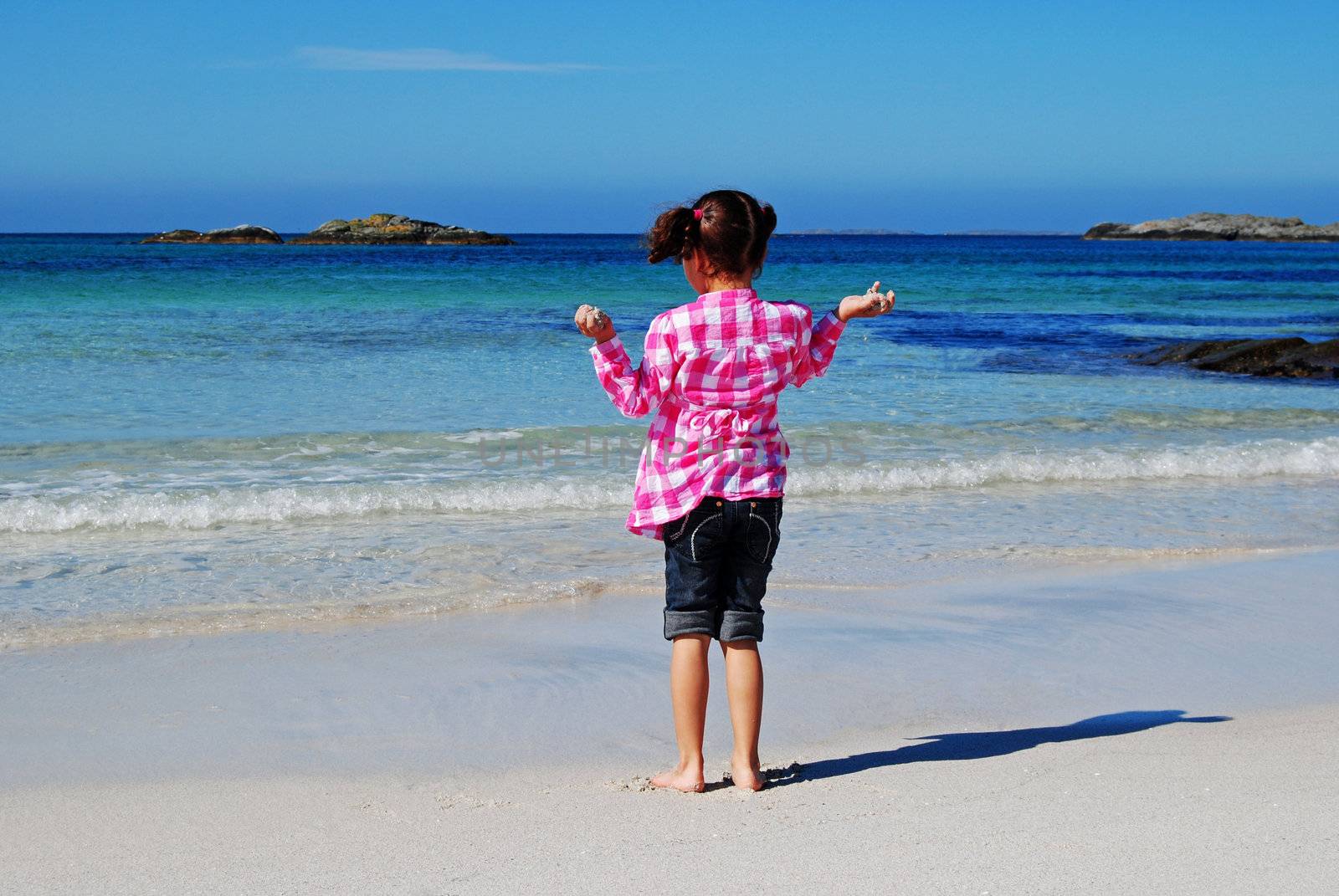 small girl on the beach